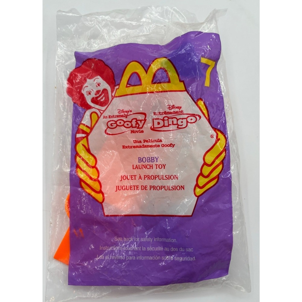 2000 An Extremely Goofy Movie Mcdonald's Happy Meal Toy #7 BOBBY LAUNCH TOY- New